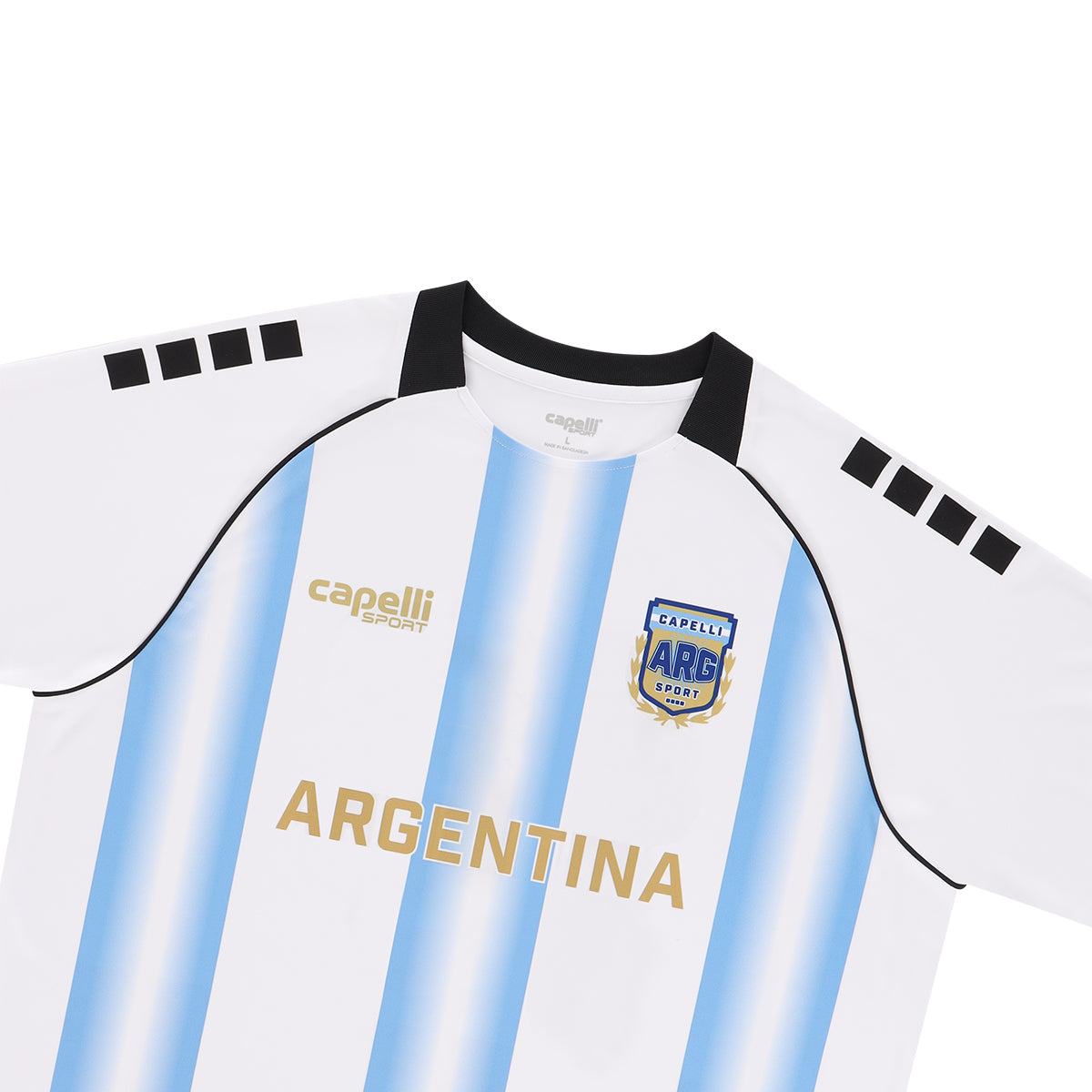 Capelli Sport Argentina Home Met Lines Soccer Jersey Capelli Sport