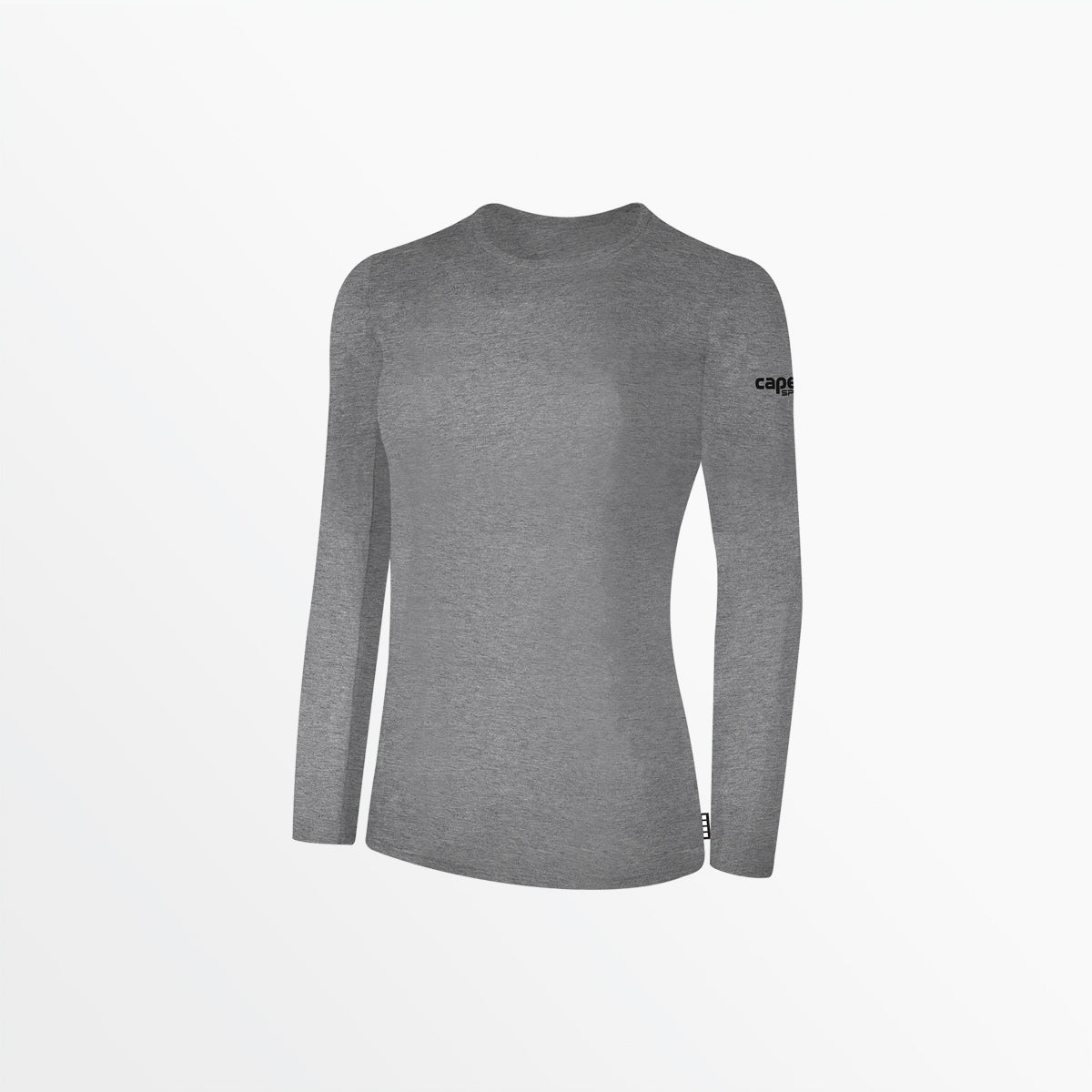 Women's Basics Long Sleeve Cotton Tee Capelli Sport Light Heather Grey XS