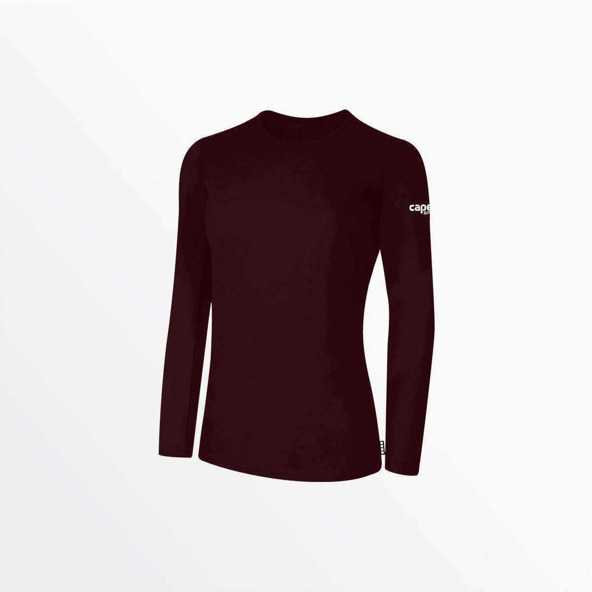 Women's Basics Long Sleeve Cotton Tee Capelli Sport Maroon XS