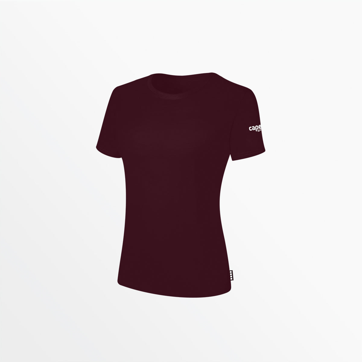 Women's Basics Tee With Sleeve Logo Shirt Capelli Sport Maroon XS