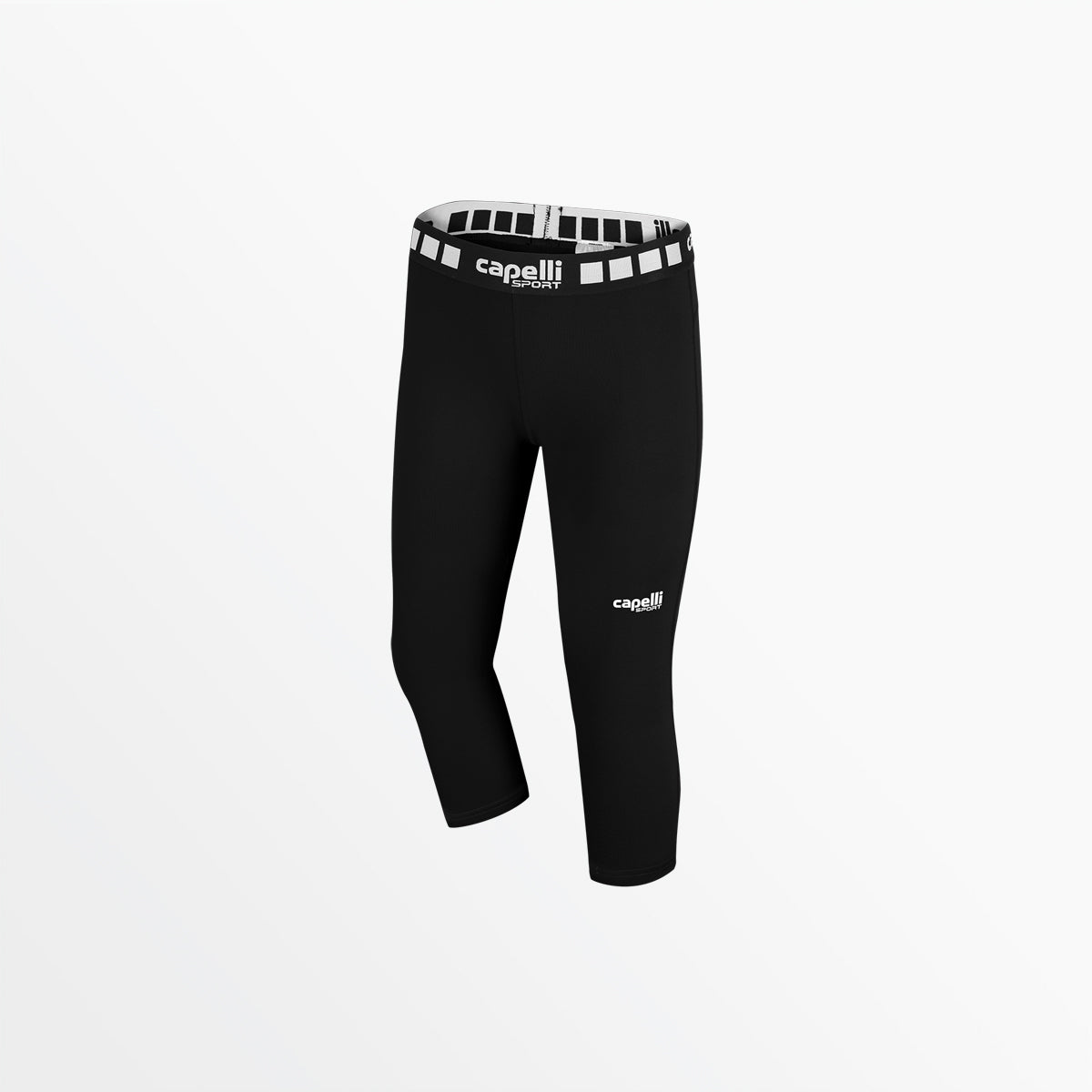 Girl's 3/4 Performance Tights Capelli Sport XXS Black