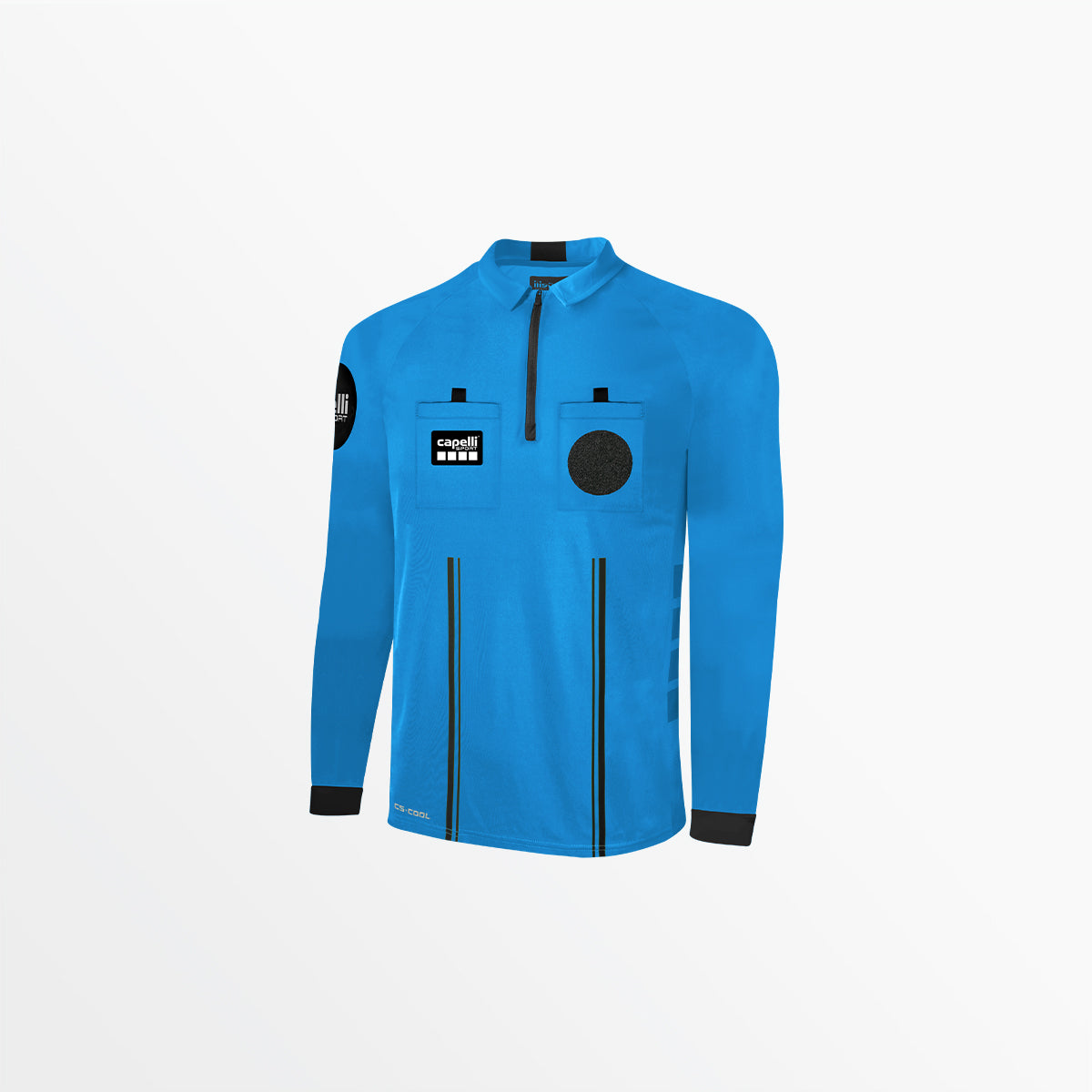Adult Official Referee 1/4 Zip Long Sleeve Jersey Capelli Sport Referee Blue XS