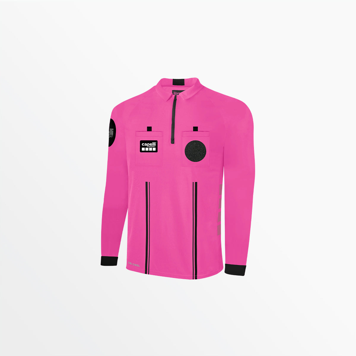 Adult Official Referee 1/4 Zip Long Sleeve Jersey Capelli Sport Referee Pink XS