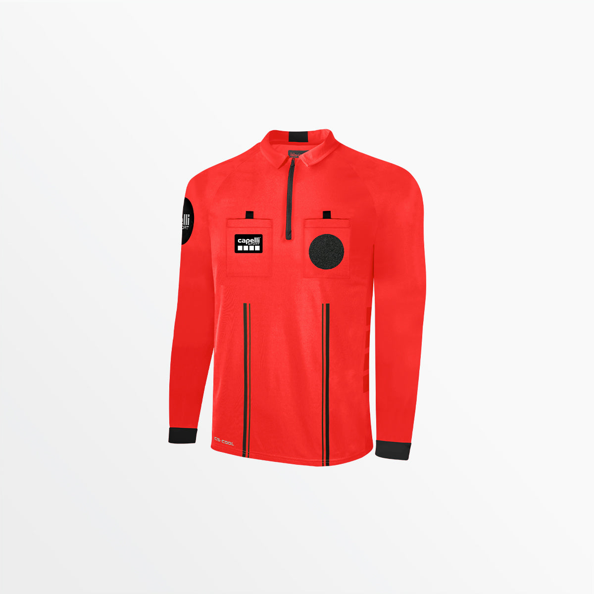 Adult Official Referee 1/4 Zip Long Sleeve Jersey Capelli Sport Referee Red XS