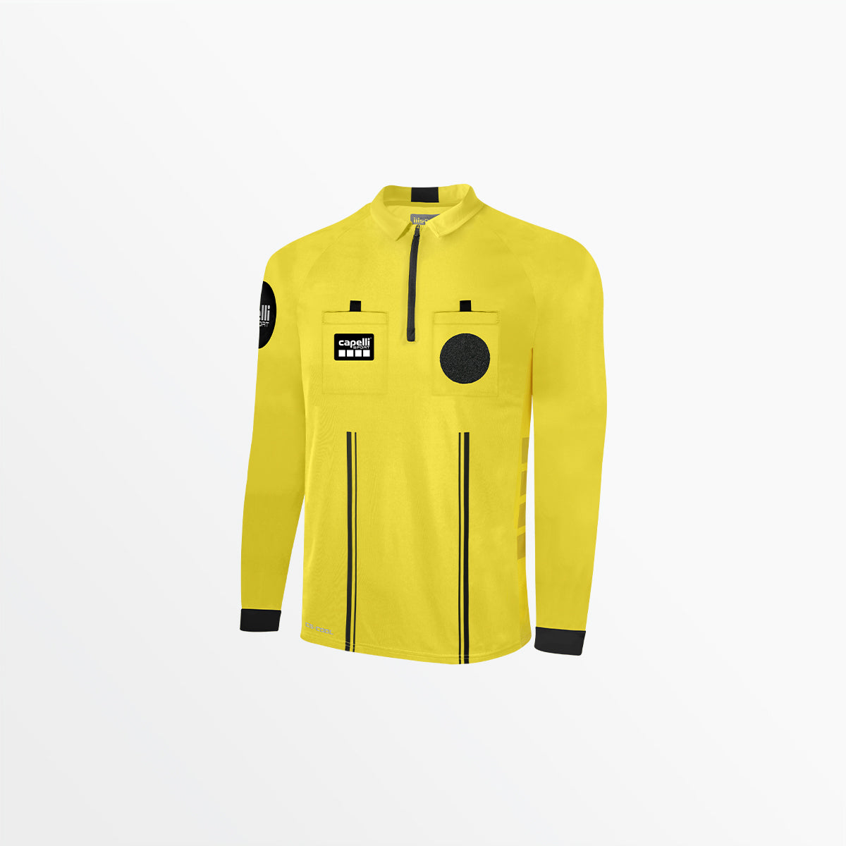 Adult Official Referee 1/4 Zip Long Sleeve Jersey Capelli Sport Referee Yellow XS