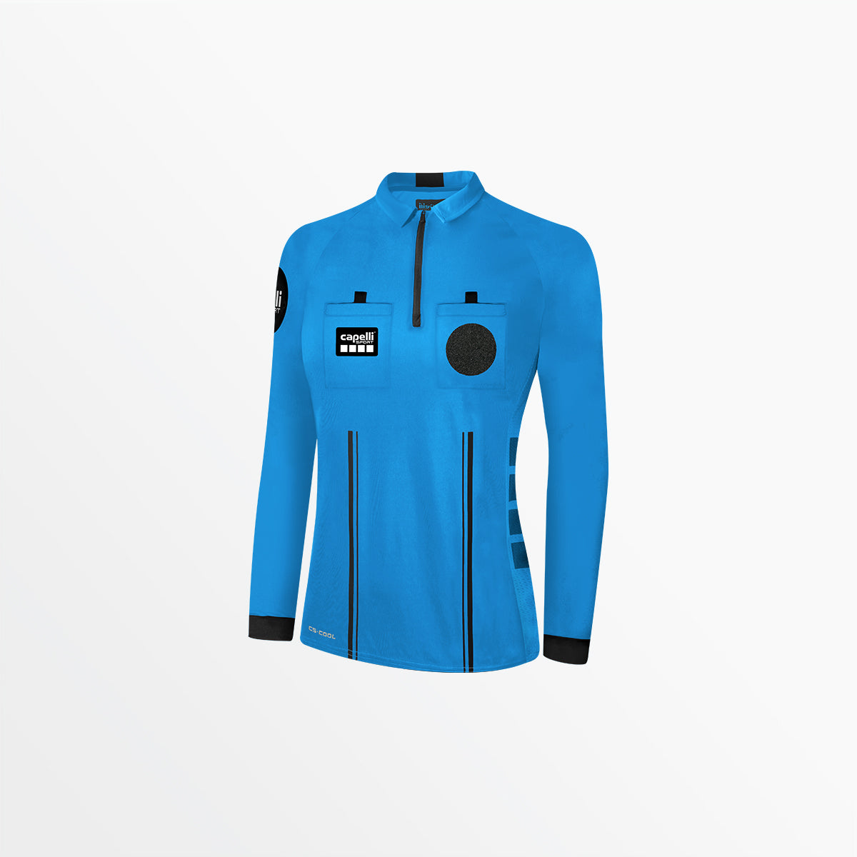 Women's Official Referee 1/4 Zip Long Sleeve Jersey Capelli Sport XS Referee Blue
