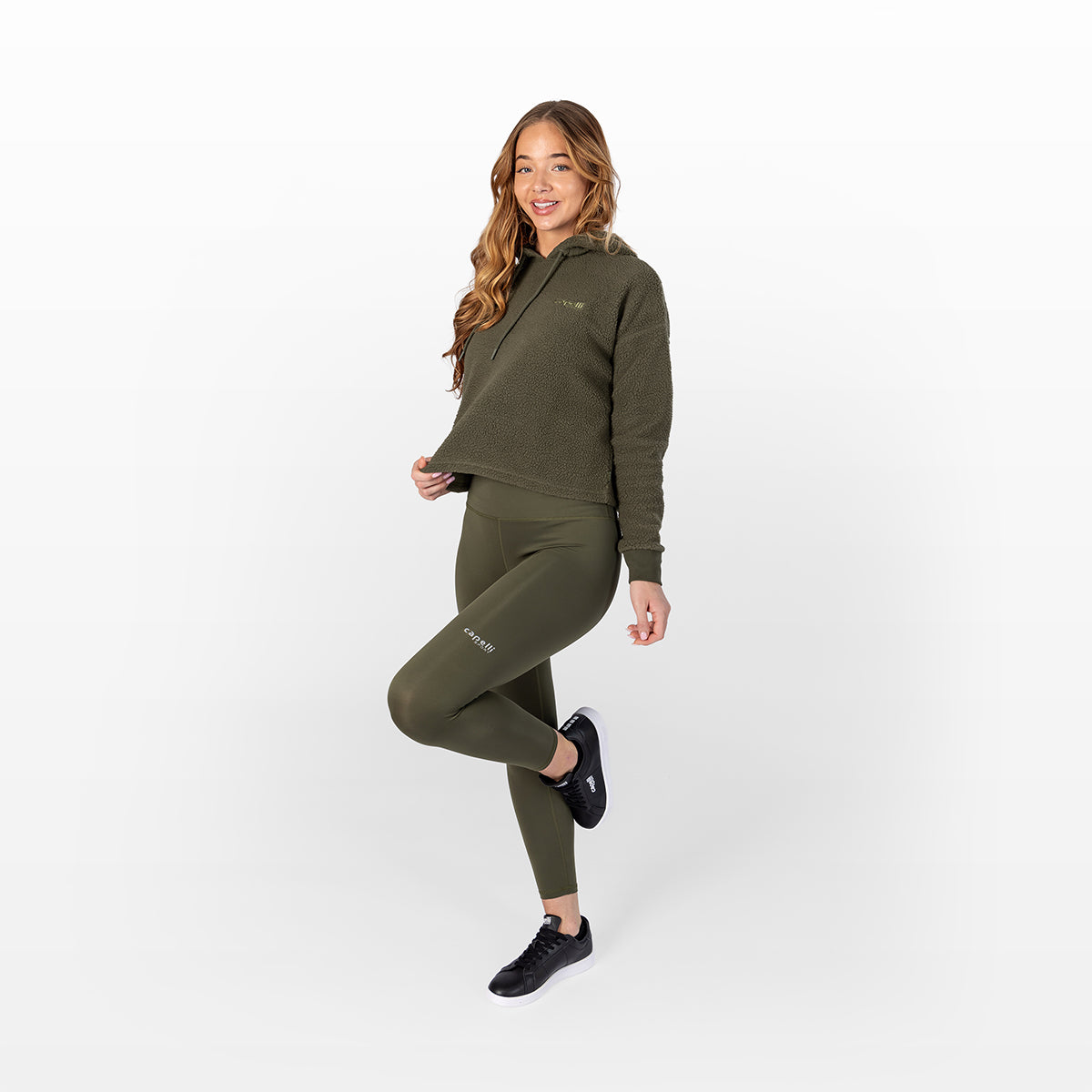 Women's Sherpa Cropped Pullover Hoodie Capelli Sport