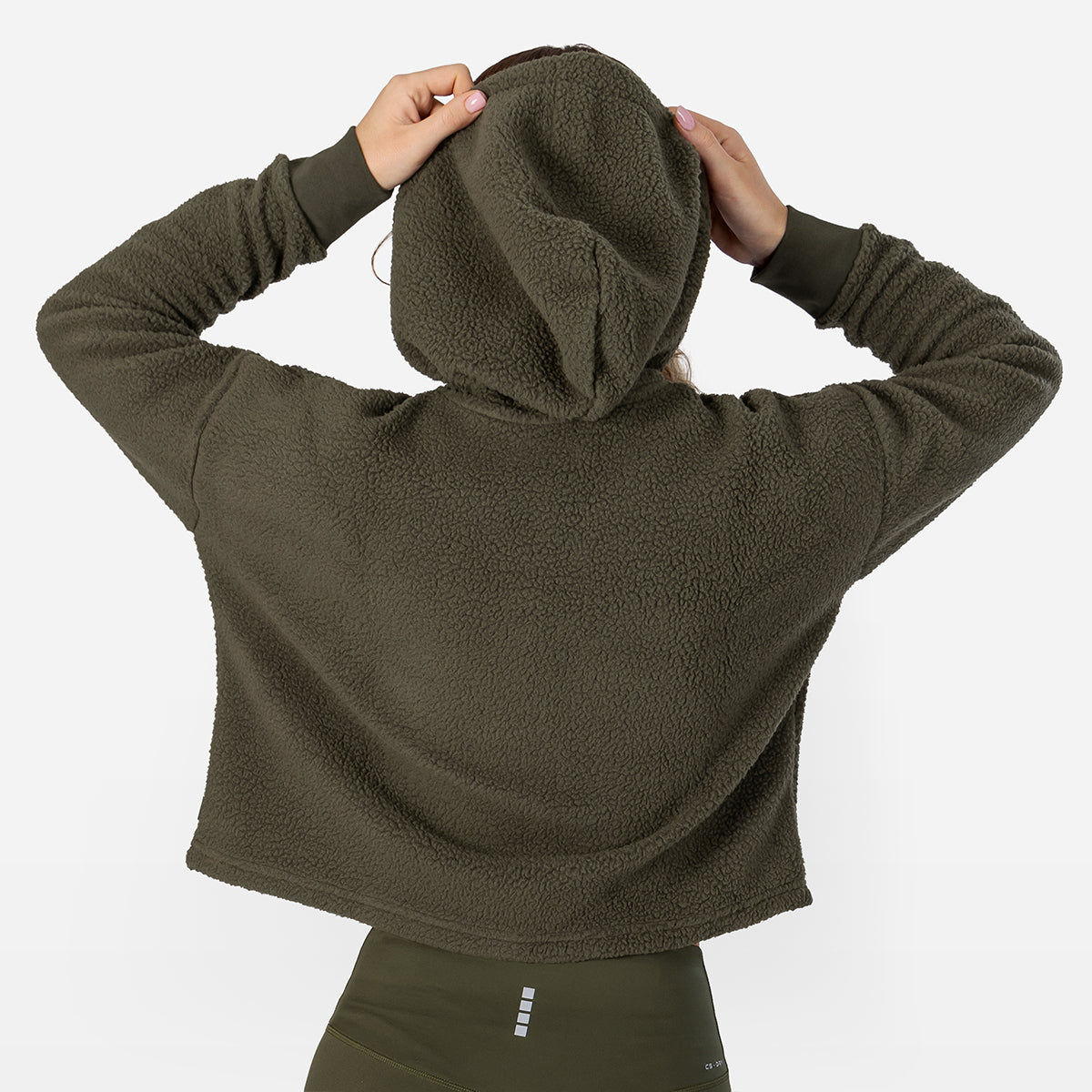 Women's Sherpa Cropped Pullover Hoodie Capelli Sport