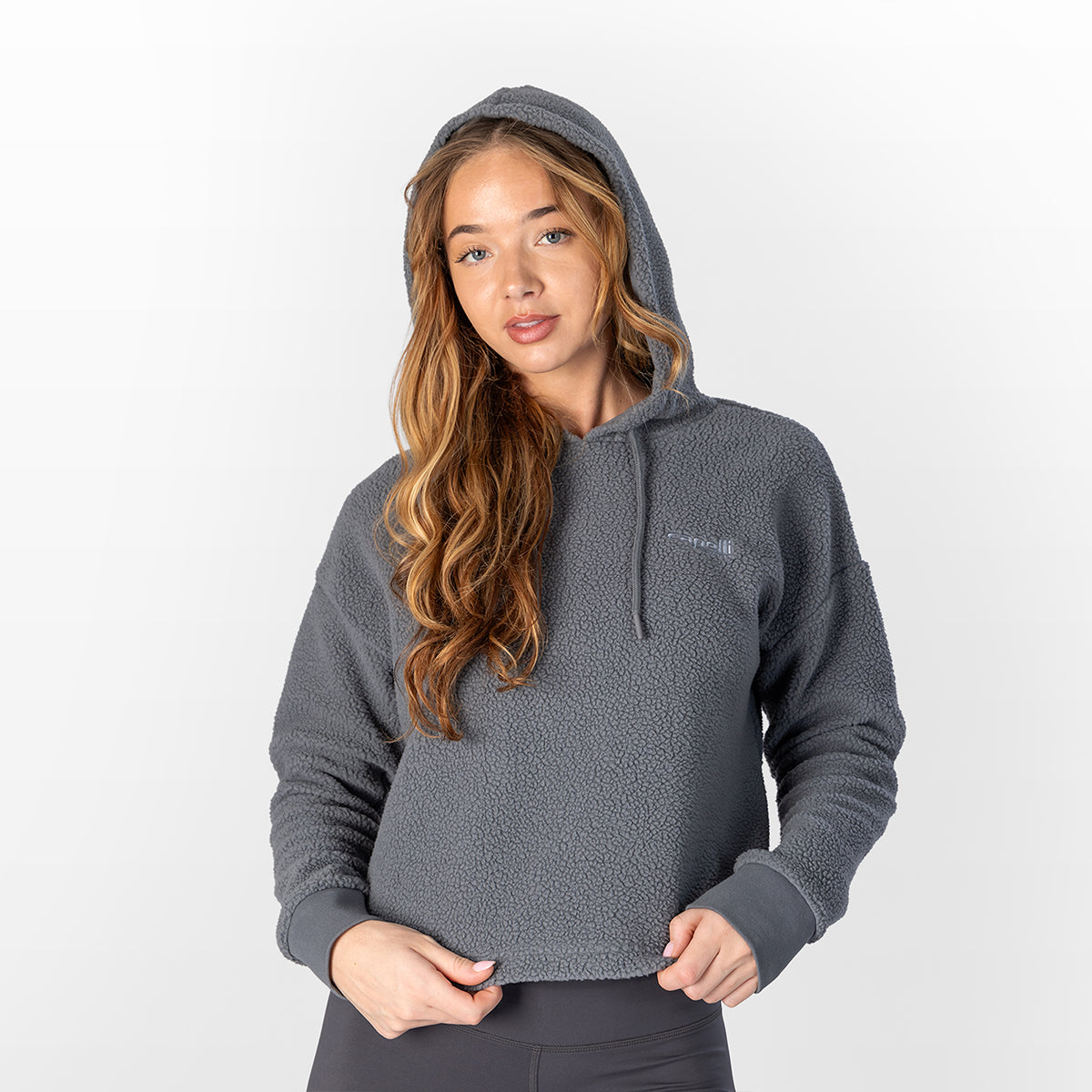 Women's Sherpa Cropped Pullover Hoodie Capelli Sport