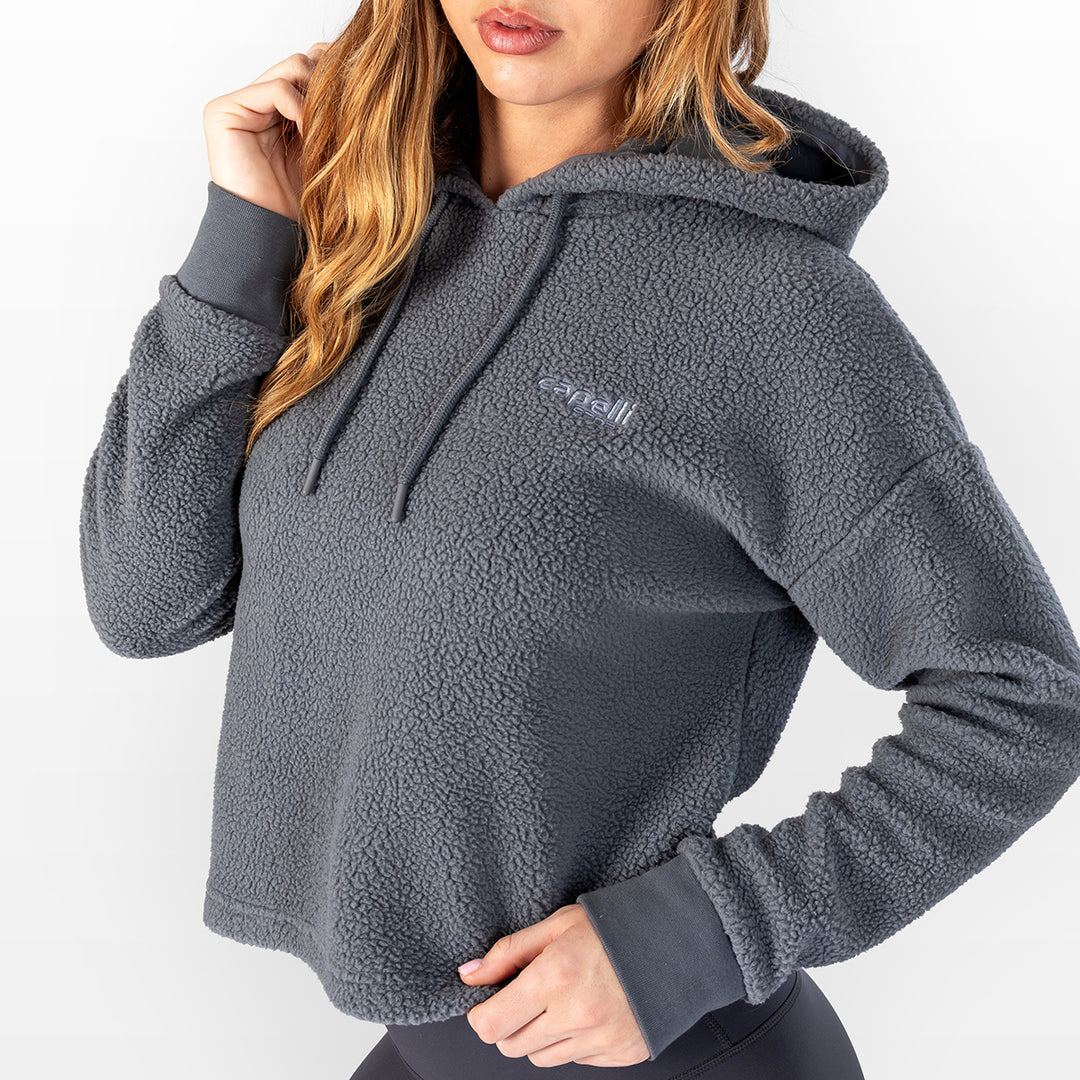 Women's Sherpa Cropped Pullover Hoodie – Capelli Sport