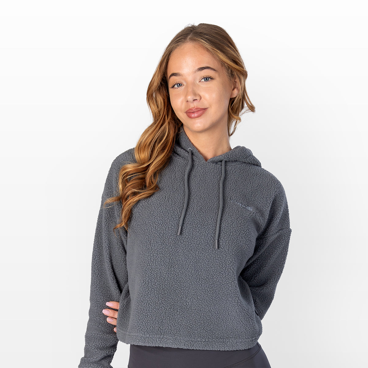 Women's Sherpa Cropped Pullover Hoodie Capelli Sport