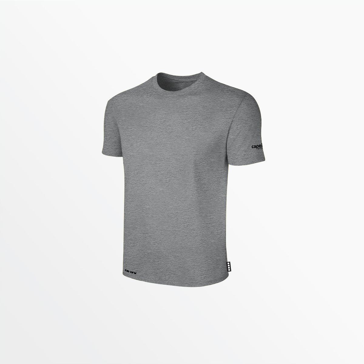 Youth CS-DRY Tee with Sleeve Logo Capelli Sport XXS Light Heather Grey