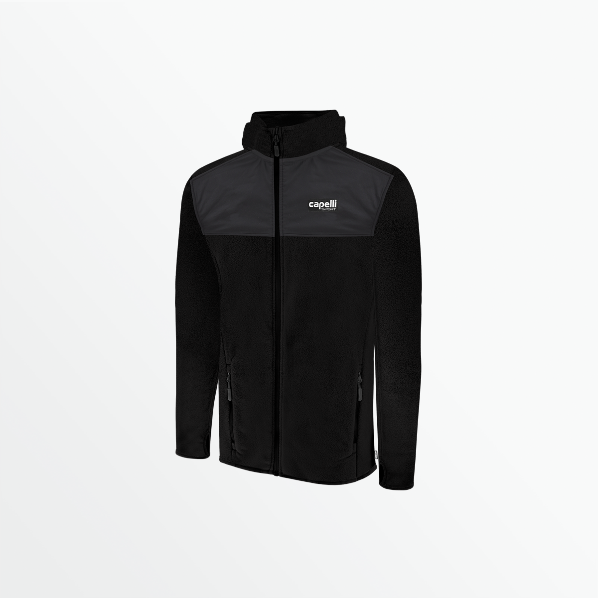 Men's Basics Mixed Media Micro Fleece Hooded Jacket Capelli Sport