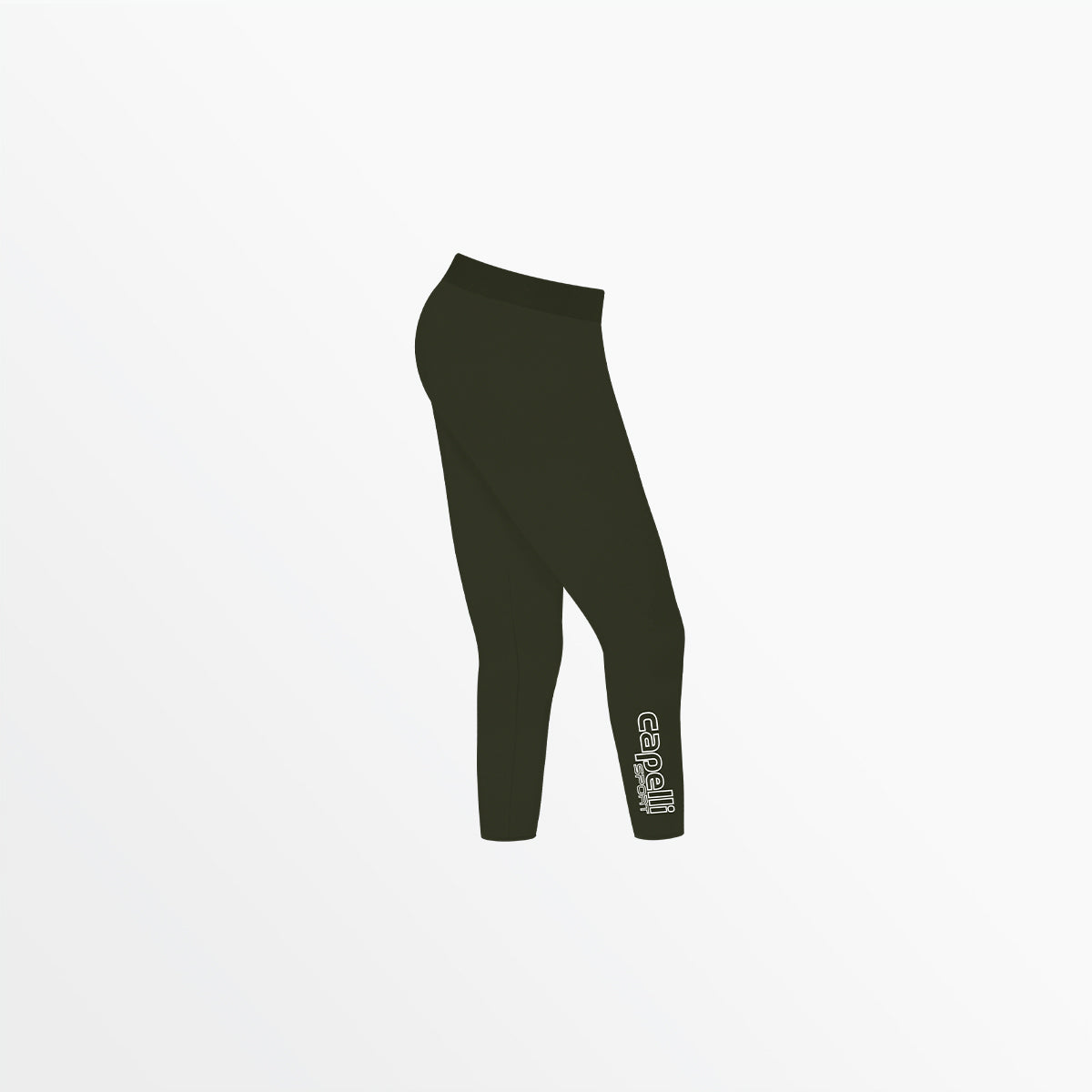 Girl's Mid Rise Logo 3/4 Cotton Leggings Capelli Sport