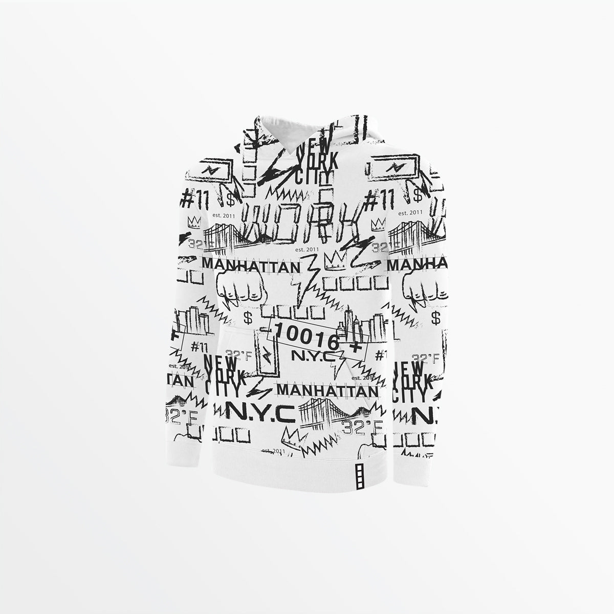 Youth Fleece Graphic Print Pullover Hoodie Capelli Sport