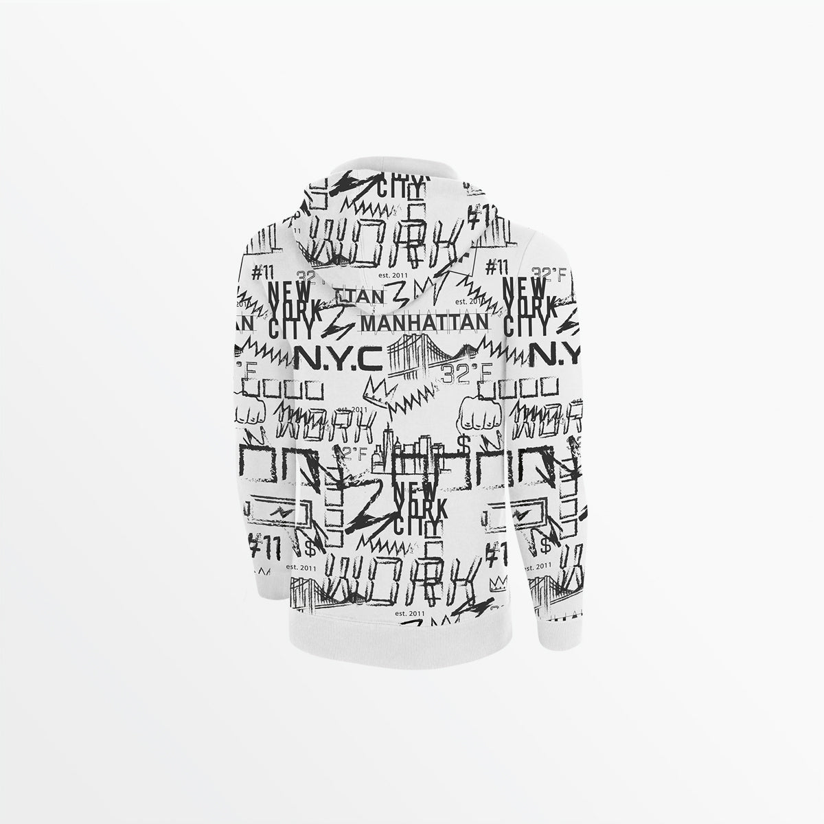 Men's Fleece Graphic Print Pullover Hoodie Capelli Sport