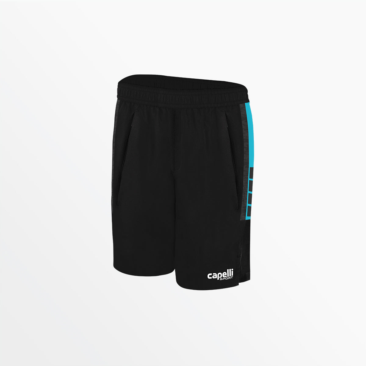 Men's Madison Training Shorts Capelli Sport Black Turquoise S