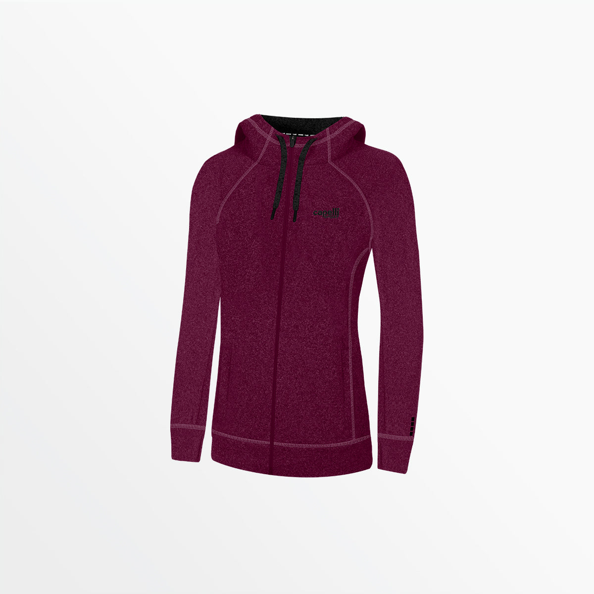 Women's Essential Heather Zip Up Hoodie Capelli Sport XS
