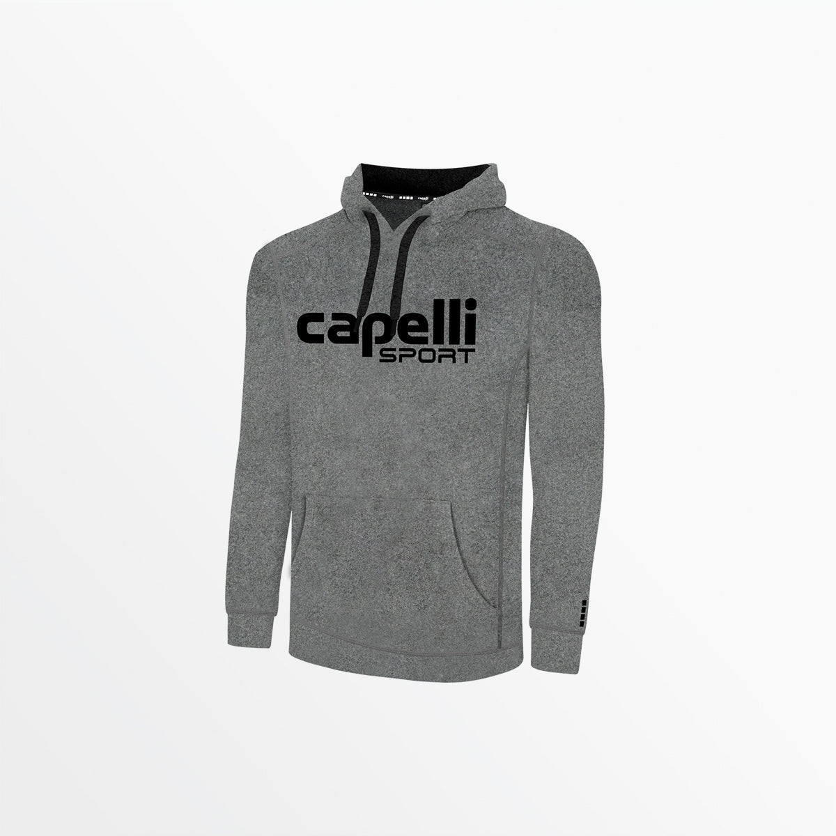 Youth Logo Heather Pullover Hoodie Capelli Sport Dark Heather Grey Black S