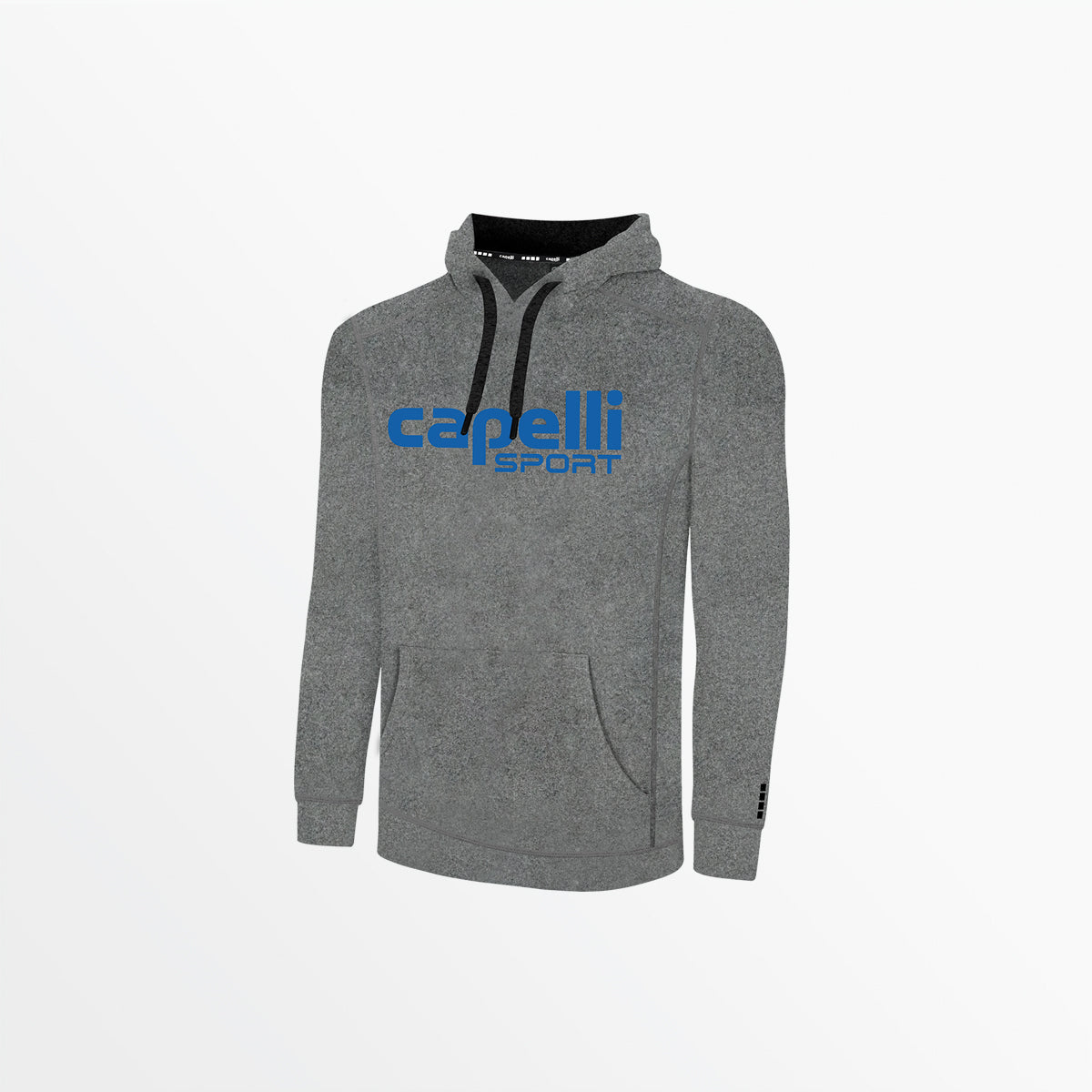 Youth Logo Heather Pullover Hoodie Capelli Sport Dark Heather Grey Royal Blue S