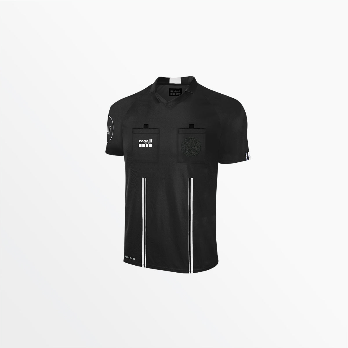 Adult Official Referee V-Neck Short Sleeve Jersey Capelli Sport M Black