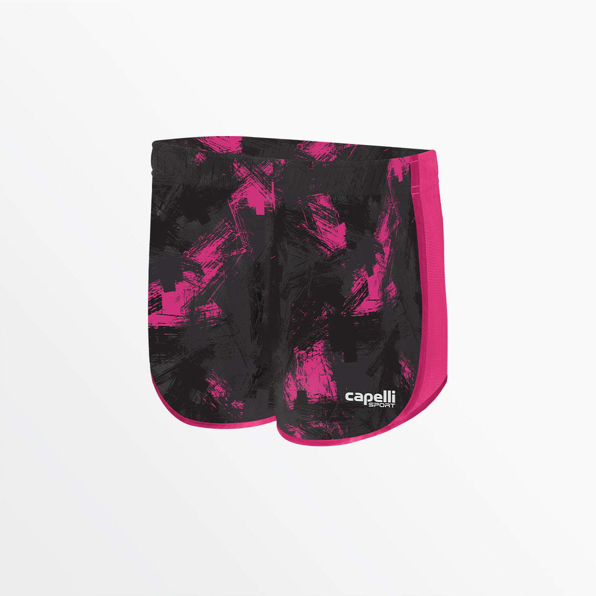 Girl's Camo Strokes 2-Tone Running Shorts Capelli Sport Pink S
