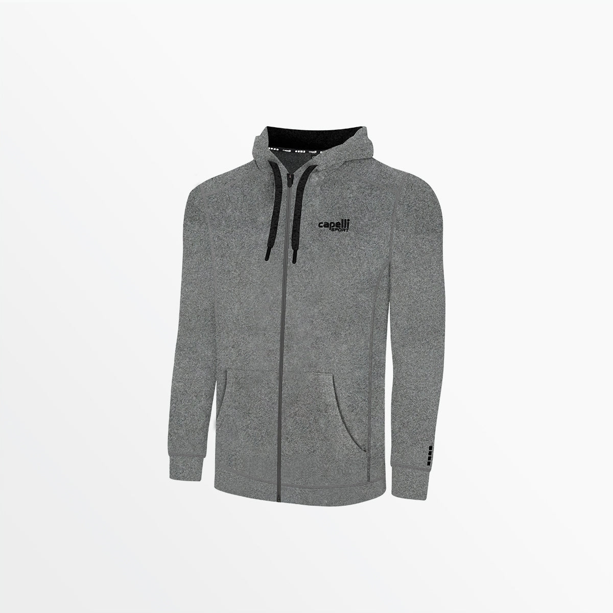 Youth Essential Heather Zip Up Hoodie Capelli Sport Dark Heather Grey S