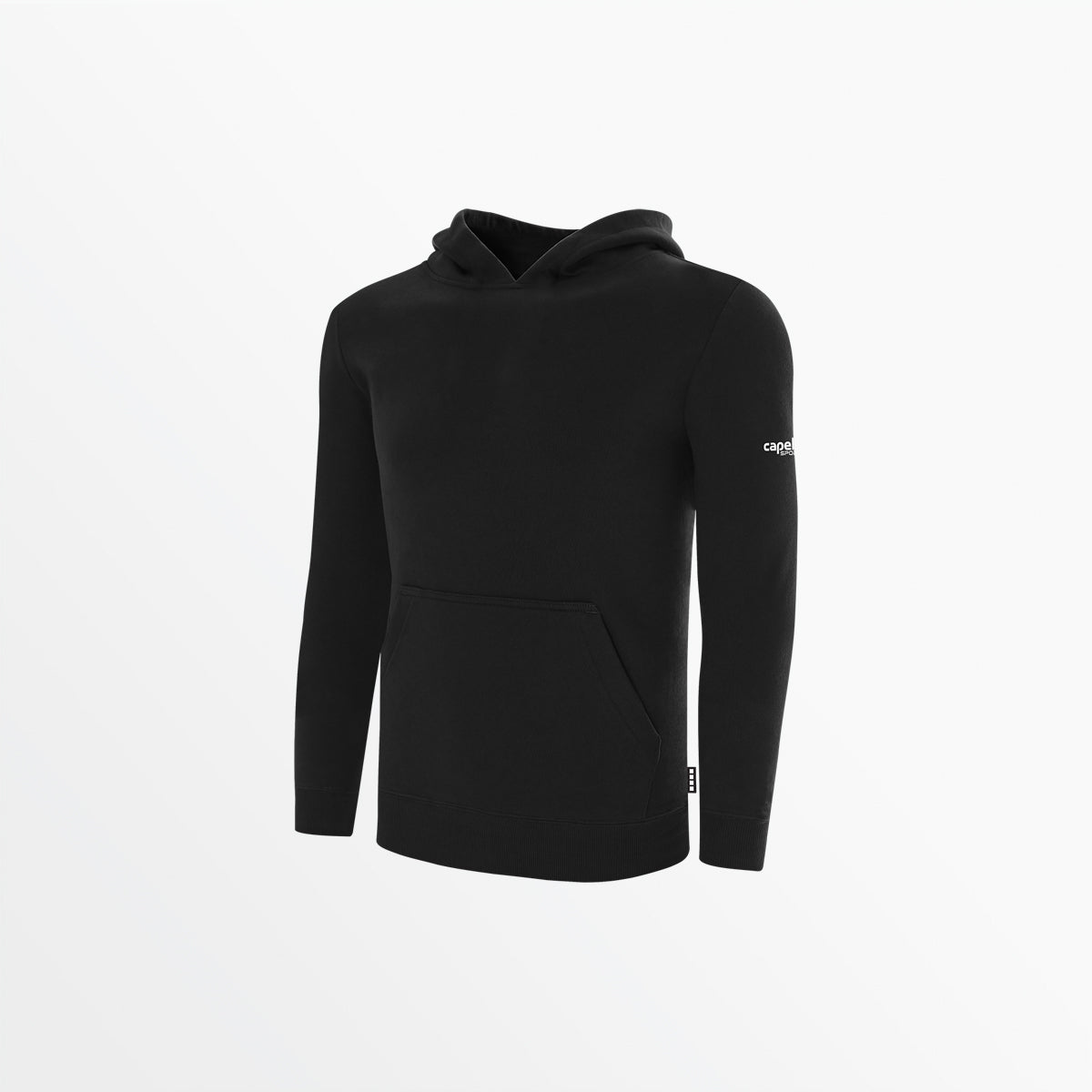 Youth Basics Fleece Pullover Hoodie With Sleeve Logo Capelli Sport XXS Black