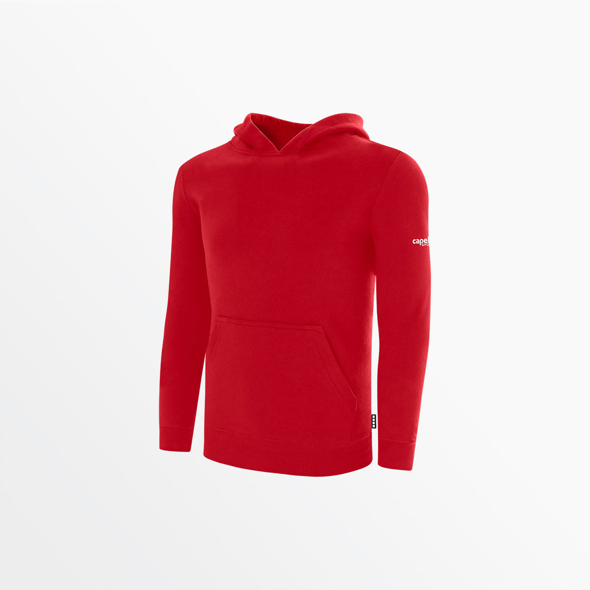 Youth Basics Fleece Pullover Hoodie With Sleeve Logo Capelli Sport XXS Red
