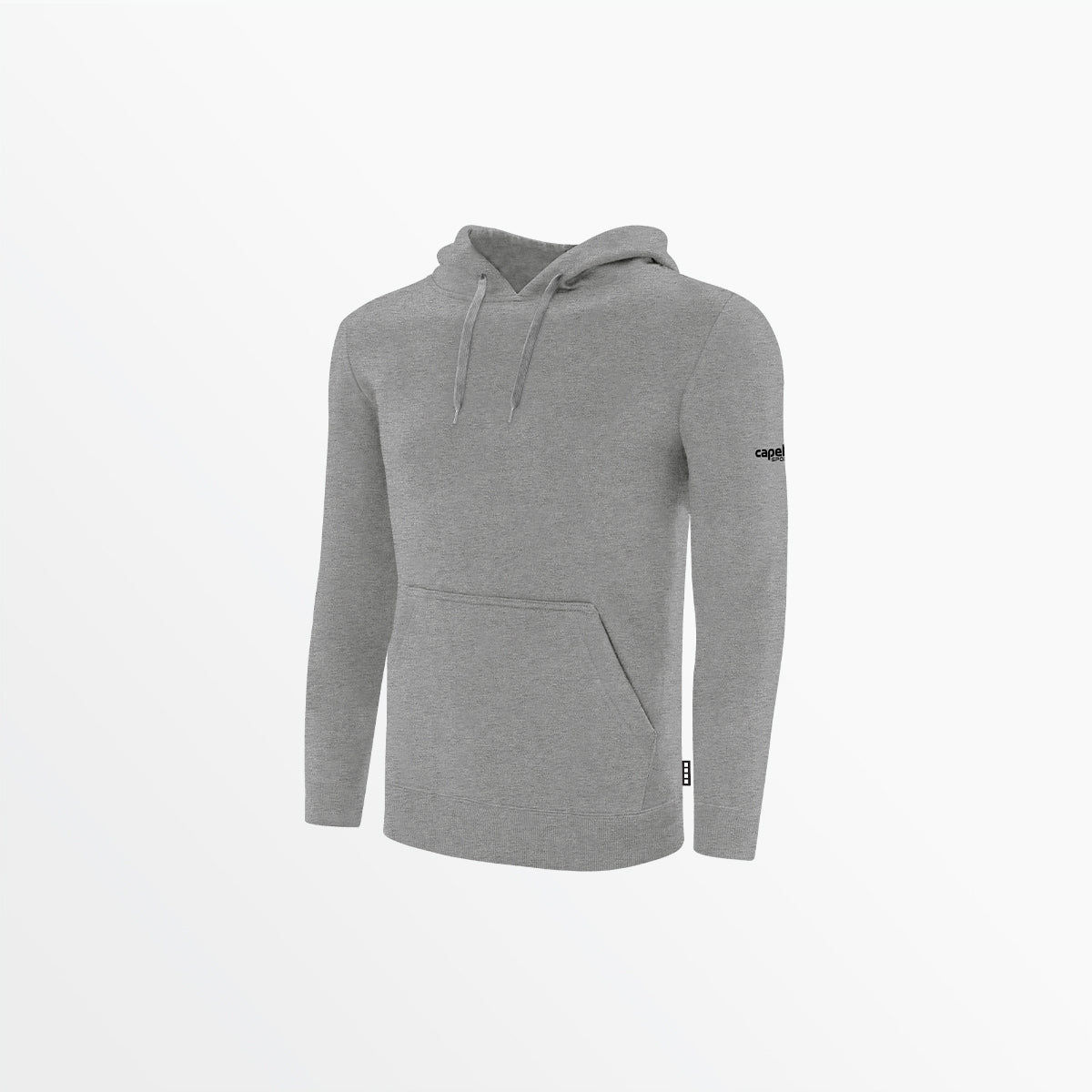 Men's Basic Fleece Pullover Hoodie With Sleeve Logo Capelli Sport S
