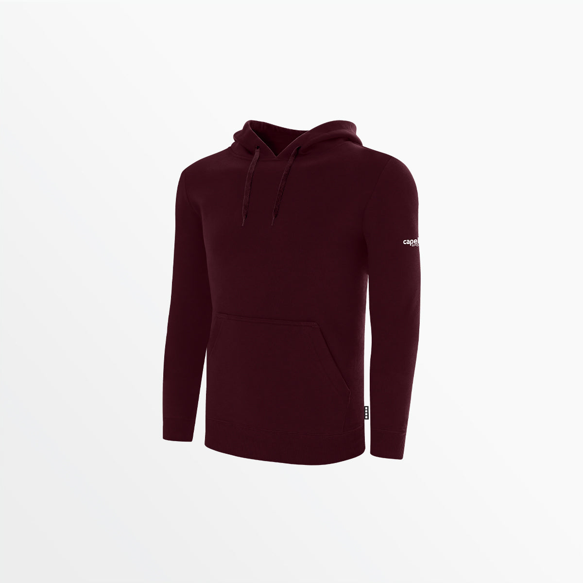 Men's Basic Fleece Pullover Hoodie With Sleeve Logo Capelli Sport S