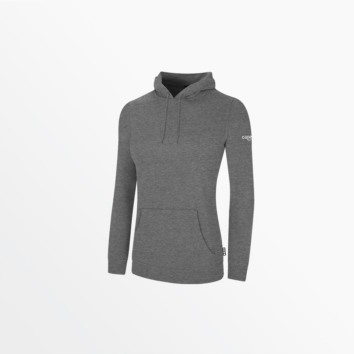 Women's Basics Fleece Pullover Hoodie With Sleeve Logo Capelli Sport XS Dark Heather Grey