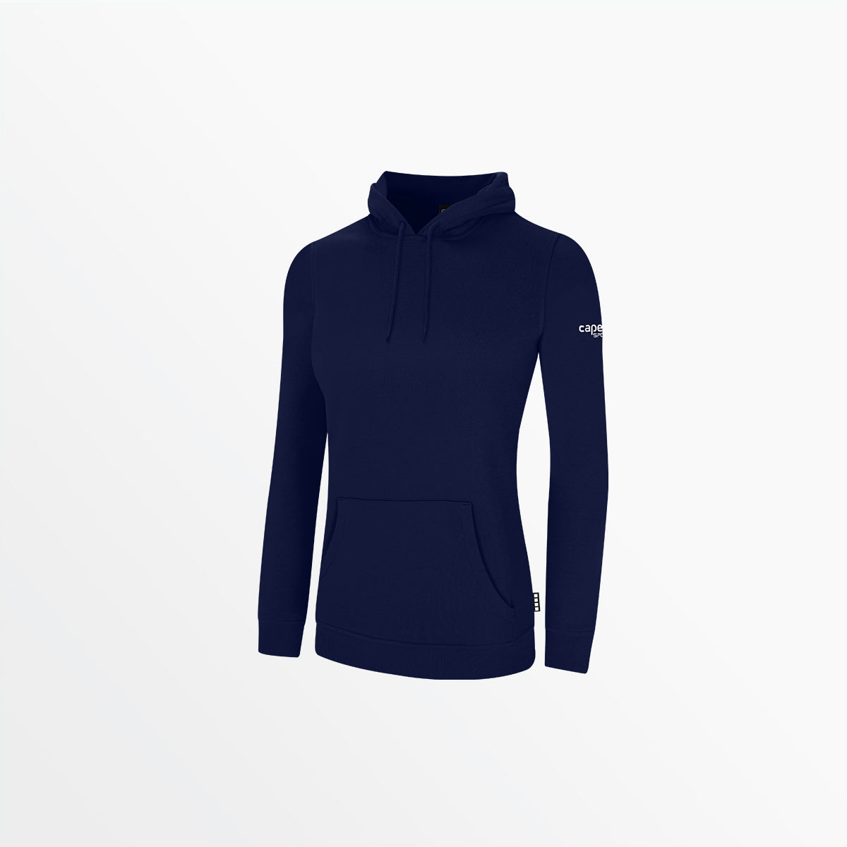 Women's Basics Fleece Pullover Hoodie With Sleeve Logo Capelli Sport S Navy