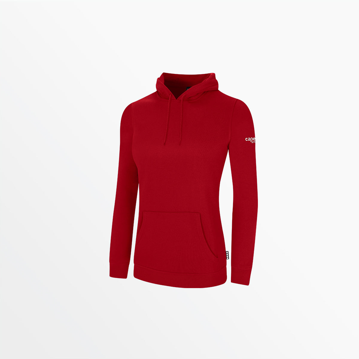 Women's Basics Fleece Pullover Hoodie With Sleeve Logo Capelli Sport XS Red