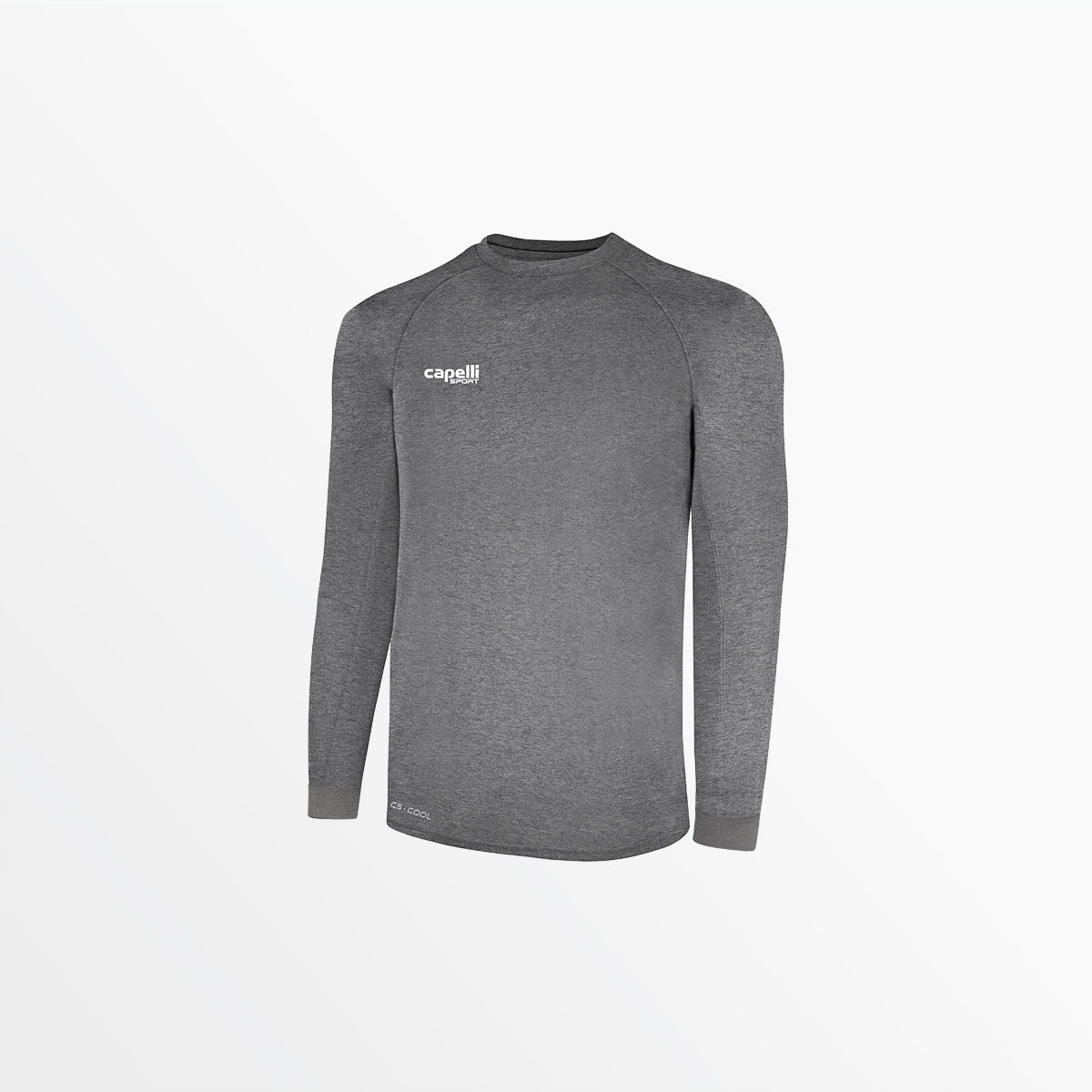 Adult Basics II Long Sleeve Training Jersey Capelli Sport S Dark Heather Grey
