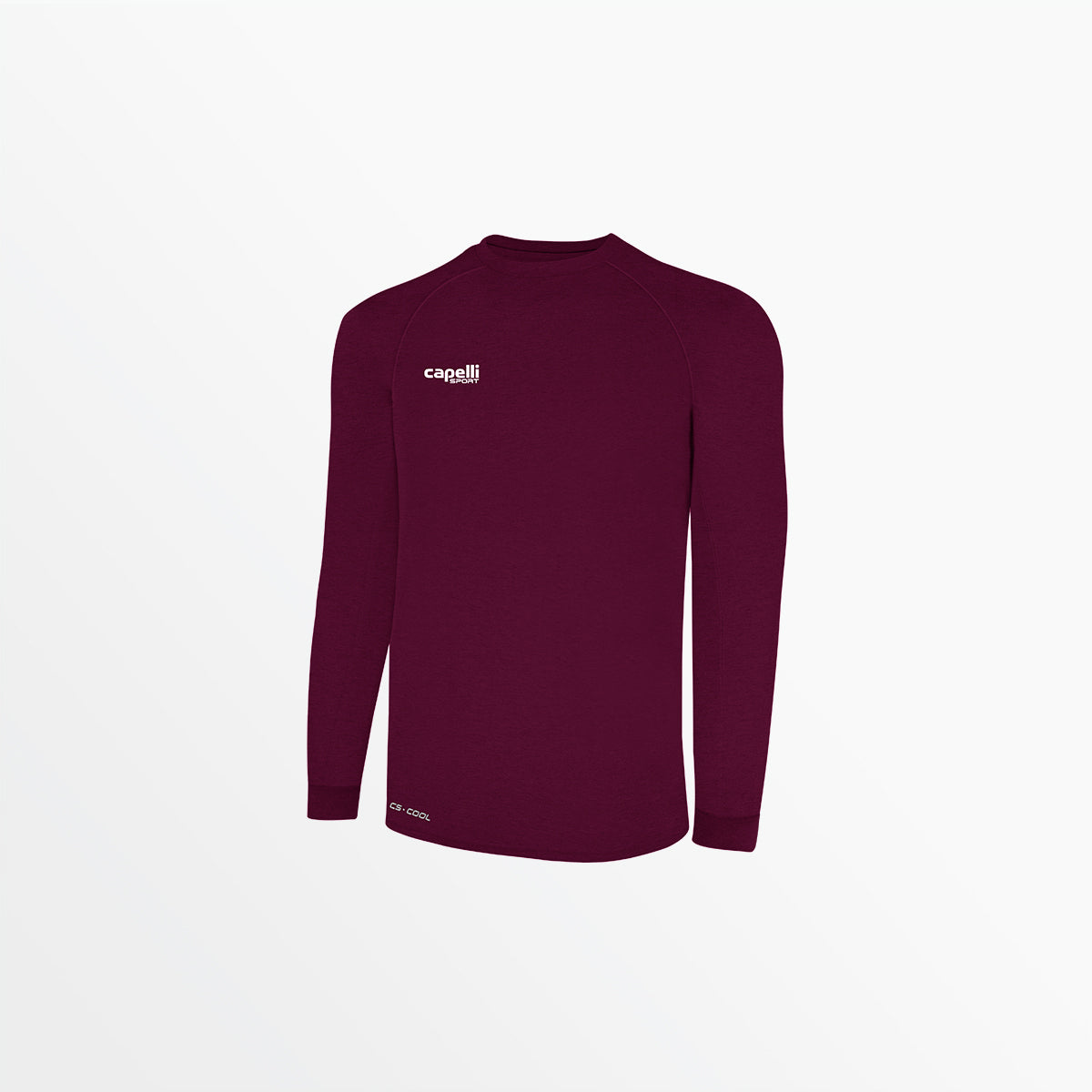 Adult Basics II Long Sleeve Training Jersey Capelli Sport S Maroon