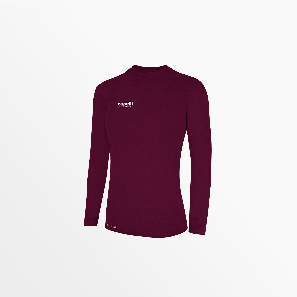 Women's Basics II Long Sleeve Training Jersey Shirt Capelli Sport XS Maroon
