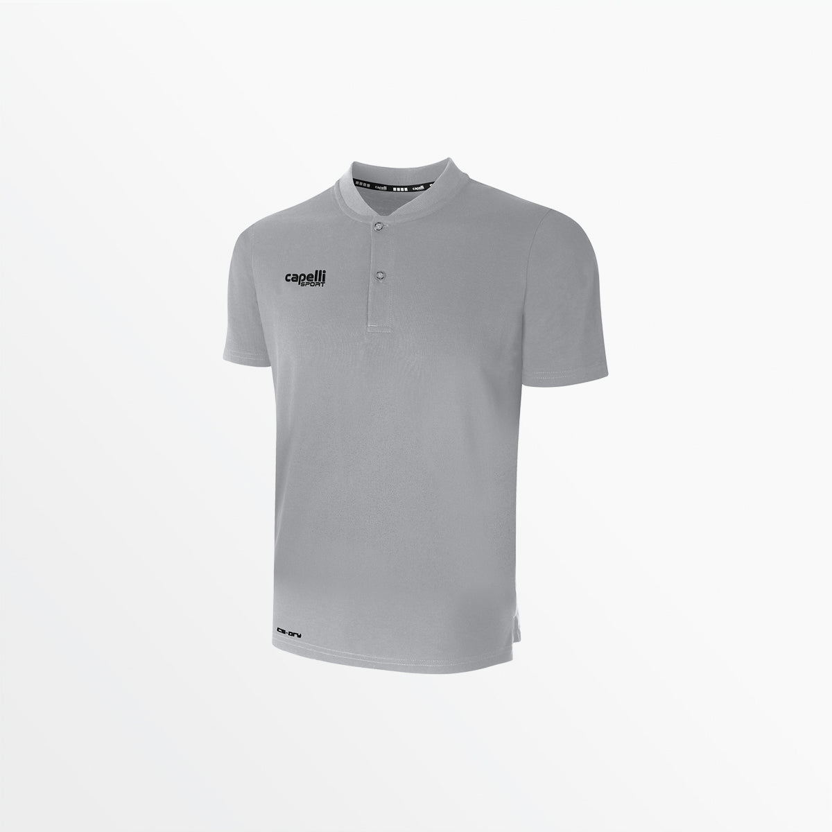 Men's Poly Henley Capelli Sport S Light Grey