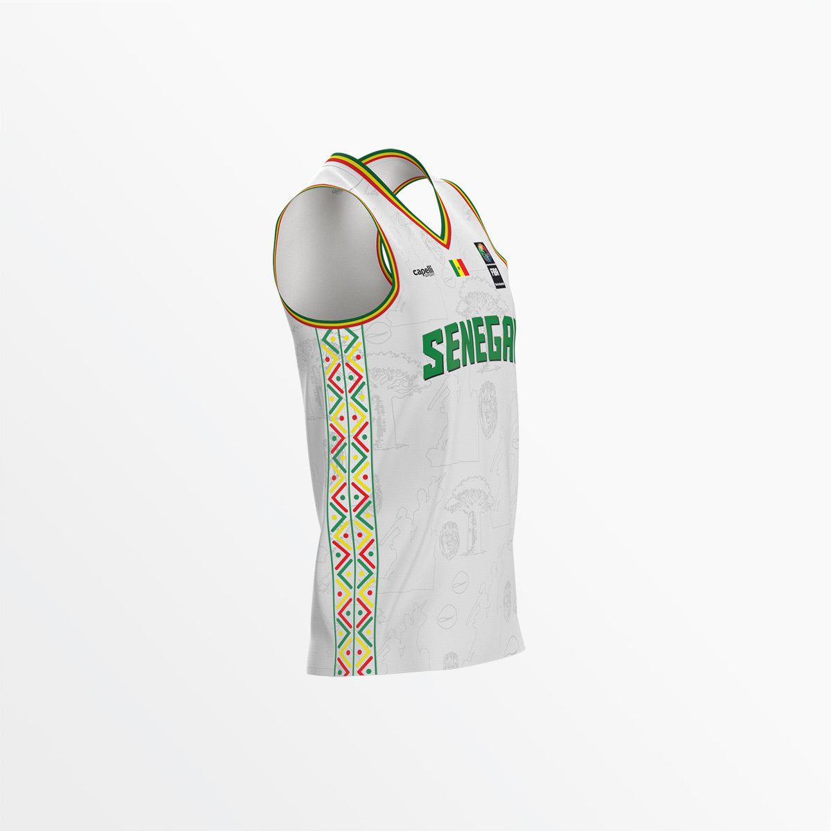 Senegal Basketball 2026/27 Away Jersey - Adult Capelli Sport