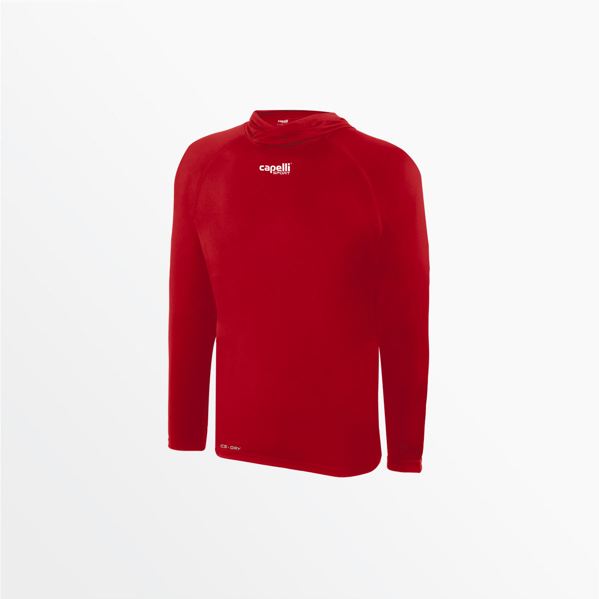 Youth Club Long Sleeve Poly Hooded Tee Capelli Sport