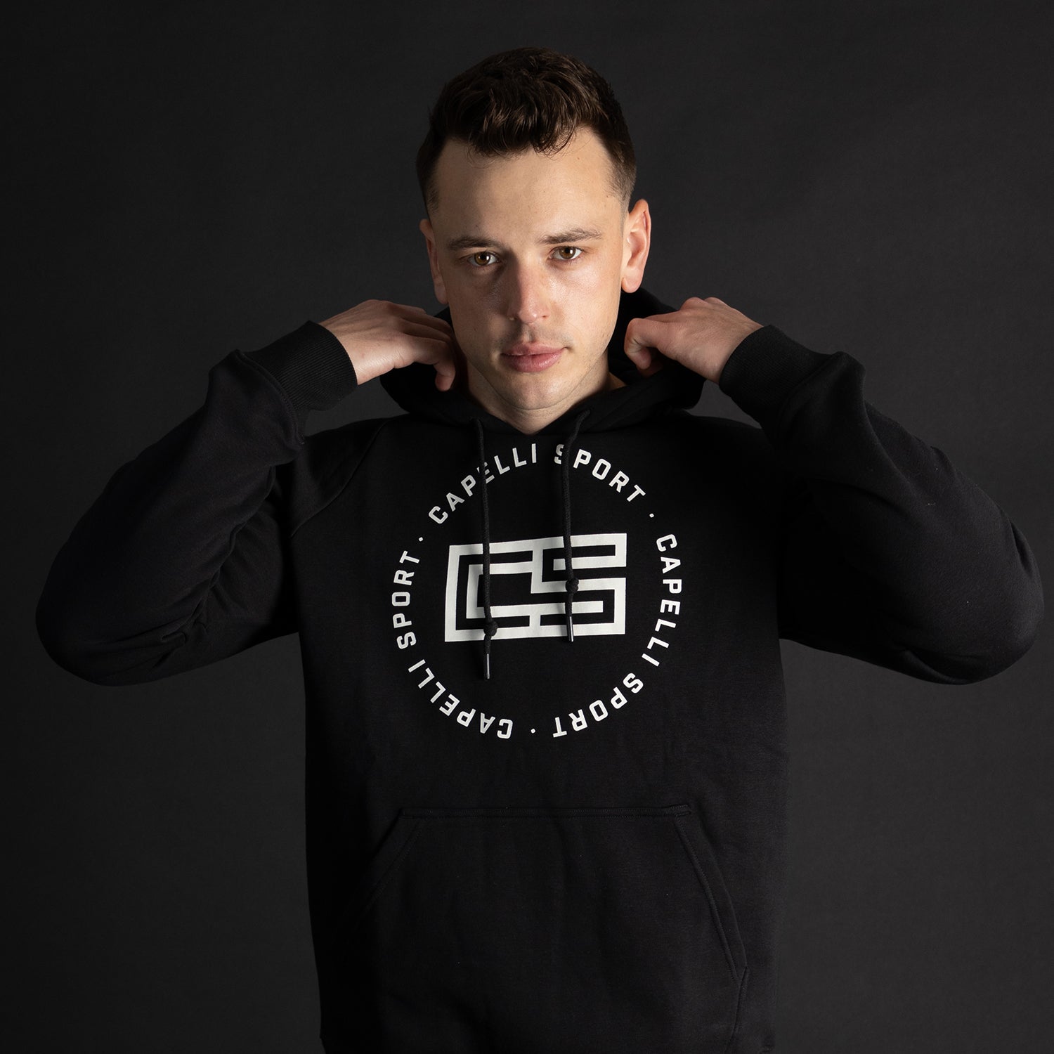 Men's Circle Monogram Pullover Hoodie Capelli Sport