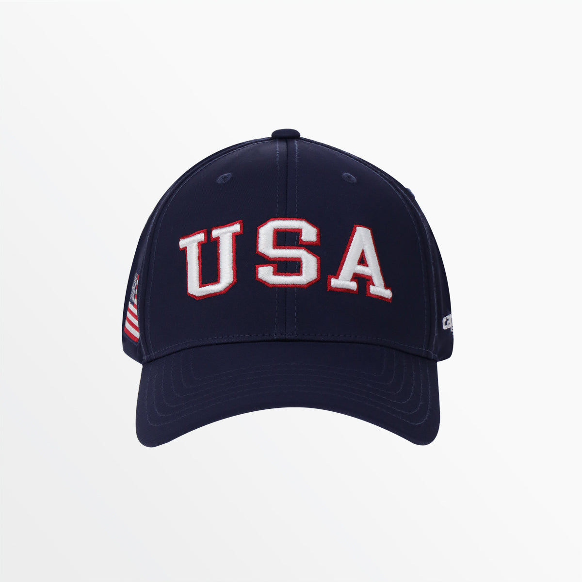 Navy baseball cap with bold “USA” front graphic