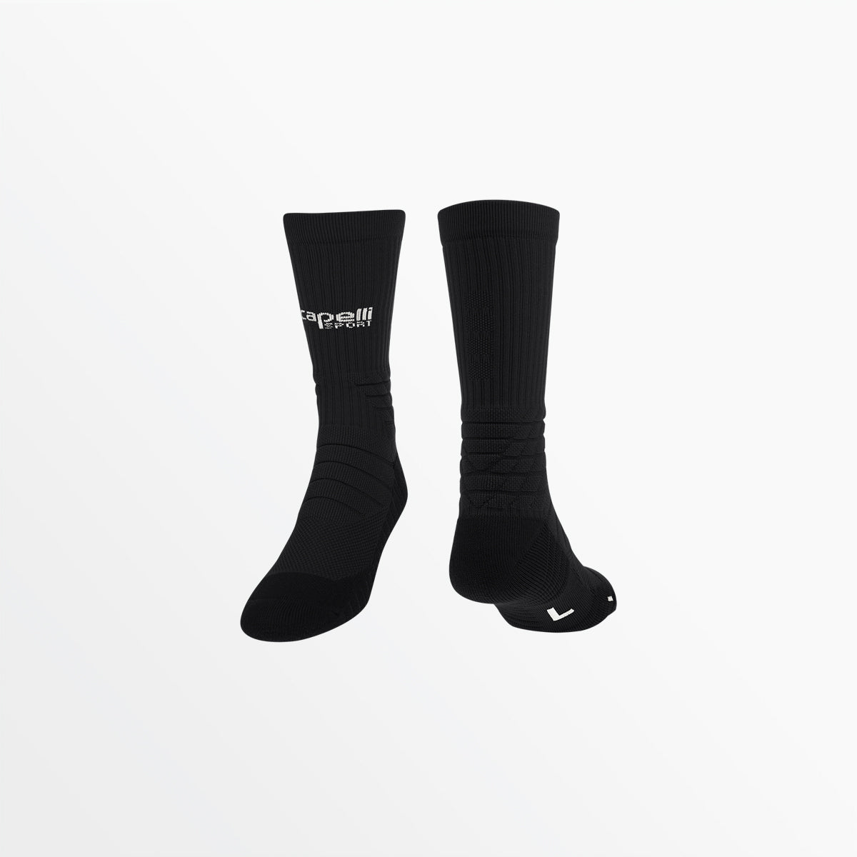 Apex CS-COOL Max Cushioned Crew Socks Capelli Sport Black XS