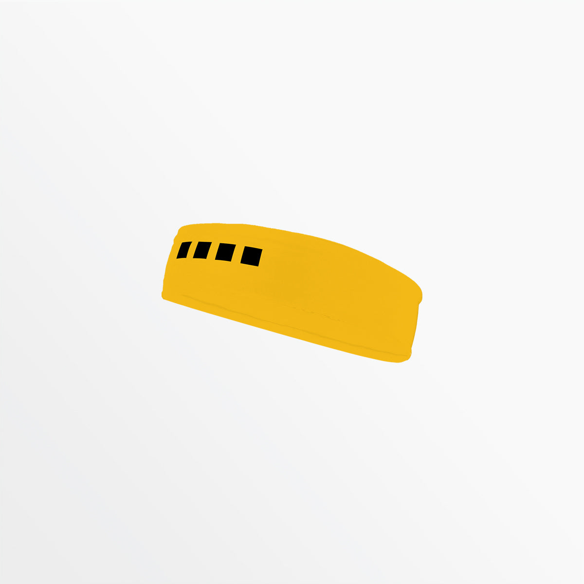 Narrow Regular Width Headband With Grip and 4 Cube Logo Capelli Sport Athletic Gold
