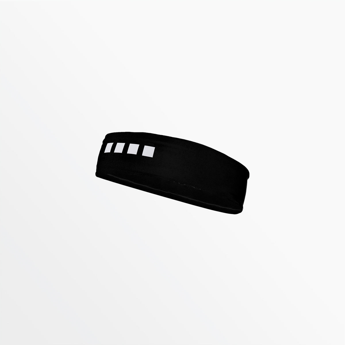 Narrow Regular Width Headband With Grip and 4 Cube Logo Capelli Sport Black