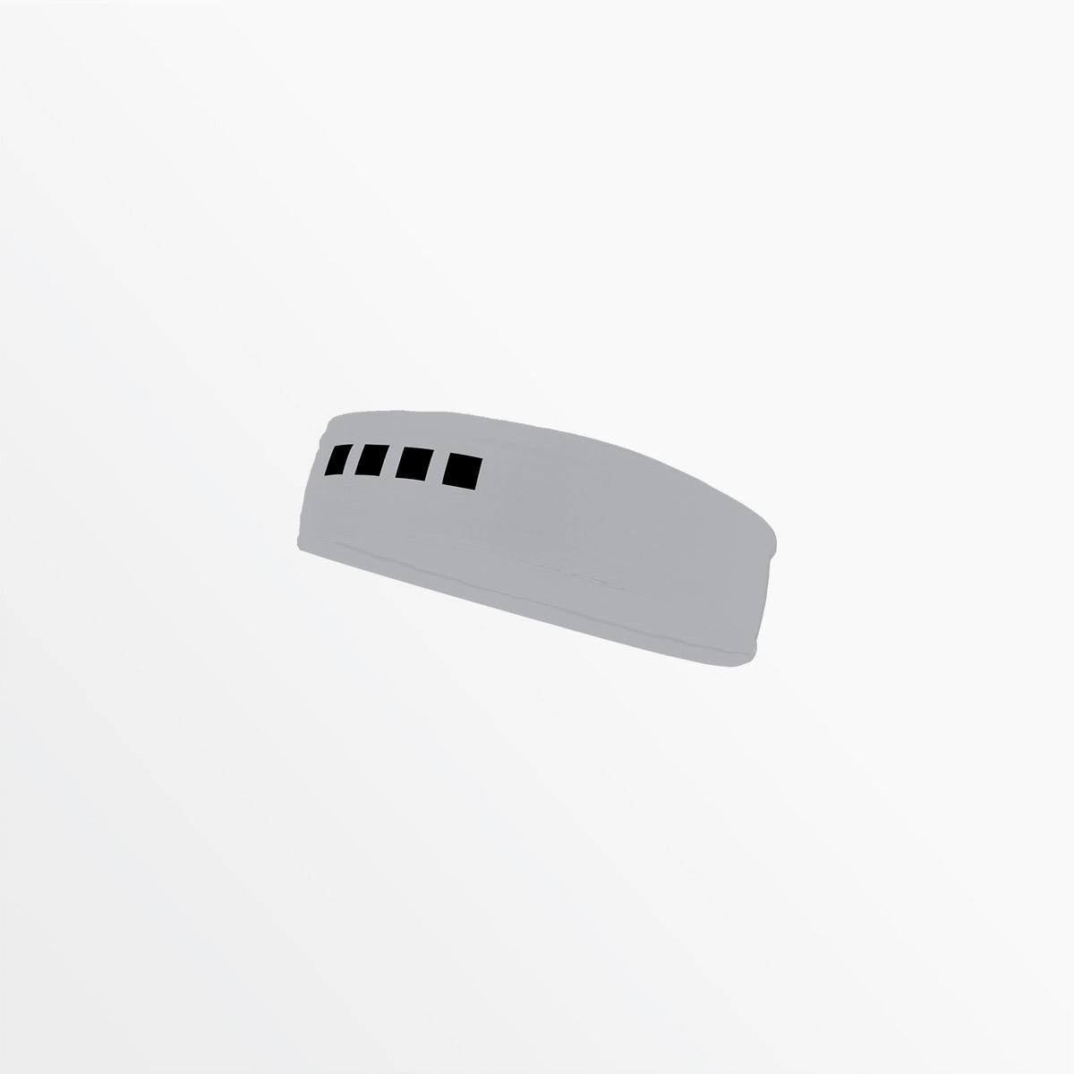 Narrow Regular Width Headband With Grip and 4 Cube Logo Capelli Sport Light Grey