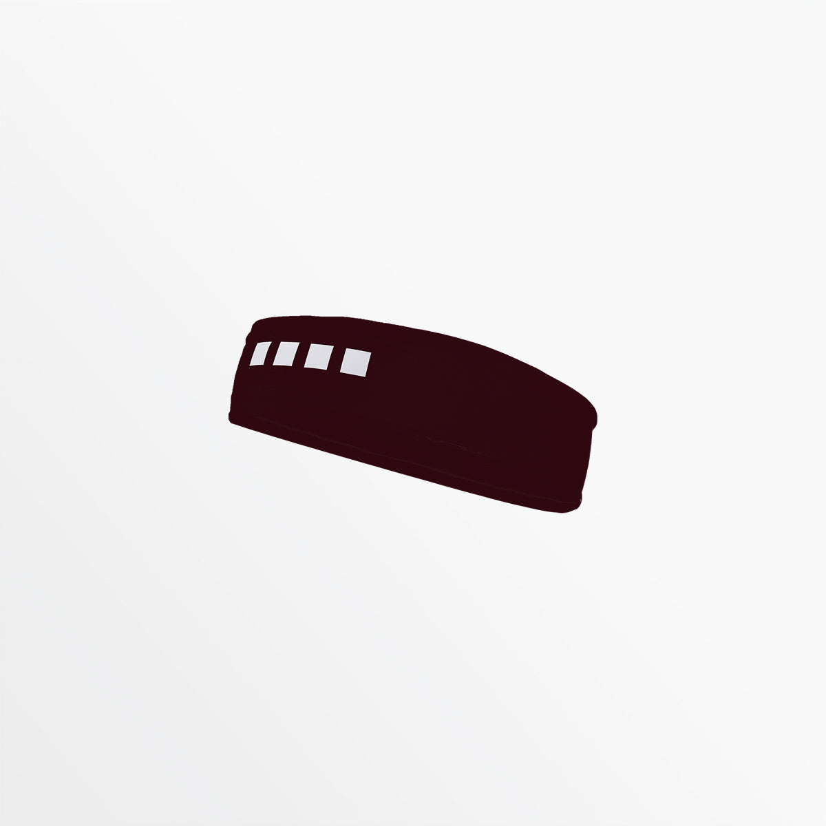 Narrow Regular Width Headband With Grip and 4 Cube Logo Capelli Sport Maroon
