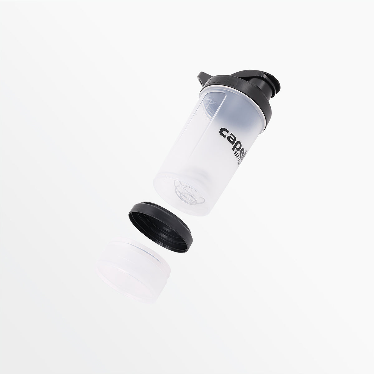 16 Oz Shaker Bottle With Bottom Storage Container Capelli Sport