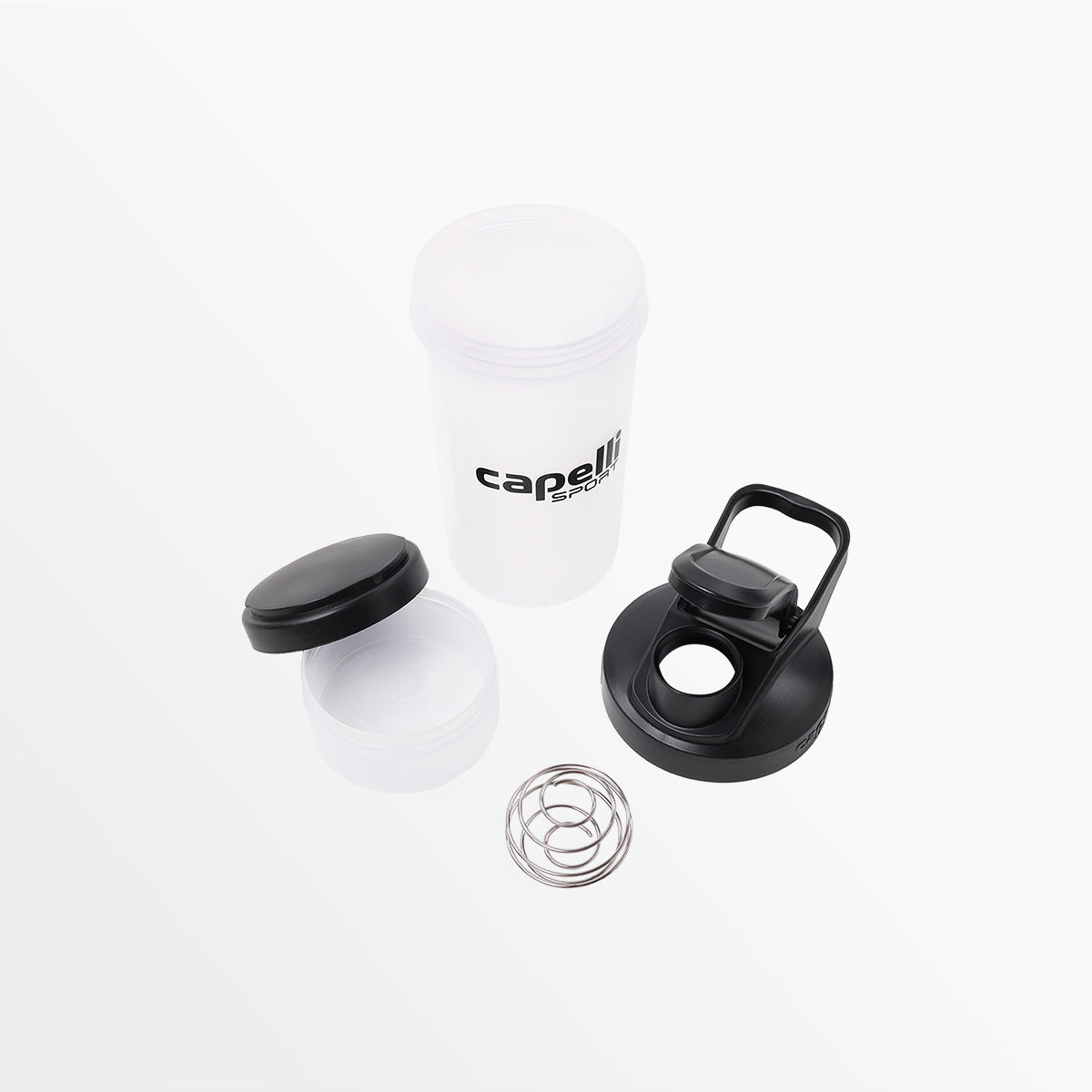 16 Oz Shaker Bottle With Bottom Storage Container Capelli Sport