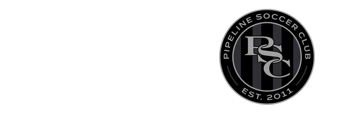 A circular black and white logo for Pipeline Soccer Club, featuring a stylized 'PS' monogram in the center, with 'PIPELINE SOCCER CLUB' and 'EST. 2011' written around the border, shown on a plain white background.
